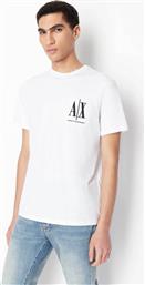 ΑΝΔΡΙΚΟ T-SHIRT ΜΕ LOGO PRINT REGULAR FIT - 8NZTPHZJH4Z ΛΕΥΚΟ ARMANI EXCHANGE