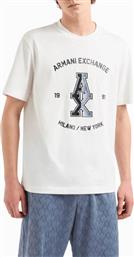 ΑΝΔΡΙΚΟ T-SHIRT ΜΕ ΛΟΓΟΤΥΠΟ ΚΑΙ LETTERING - 6DZTLRZJLFZ ΛΕΥΚΟ ARMANI EXCHANGE