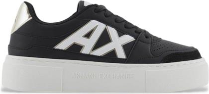 ΓΥΝΑΙΚΕΙΑ SNEAKERS ΜΕ ΚΟΡΔΟΝΙΑ - XDX147XV830 ΜΑΥΡΟ ARMANI EXCHANGE