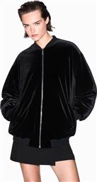 ΓΥΝΑΙΚΕΙΟ BOMBER JACKET ΜΕ ΒΕΛΟΥΔΙΝΗ ΥΦΗ ΚΑΙ ΚΕΝΤΗΜΕΝΟ 91 ΣΤΟ ΠΙΣΩ ΜΕΡΟΣ - XW001301AF16147 ΜΑΥΡΟ ARMANI EXCHANGE