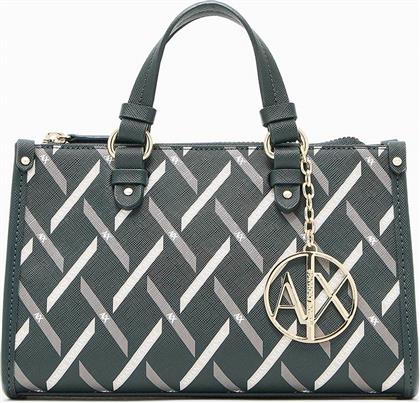 ΓΥΝΑΙΚΕΙΟ MINI BAG CROSSBODY ΜΕ ALL-OVER LOGO PRINT - XW000928AF17155 ΠΡΑΣΙΝΟ ΣΚΟΥΡΟ ARMANI EXCHANGE