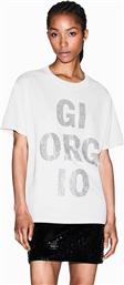 ΓΥΝΑΙΚΕΙΟ T-SHIRT ΜΕ ΑΝΑΓΛΥΦΟ ΛΟΓΟΤΥΠΟ RELAXED FIT - XW001354AF17172 ΜΠΕΖ ARMANI EXCHANGE