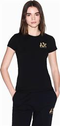 ΓΥΝΑΙΚΕΙΟ T-SHIRT ΜΕ GRAPHIC LOGO SLIM FIT - XW001347AF17173 ΜΑΥΡΟ ARMANI EXCHANGE