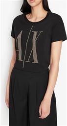 ΓΥΝΑΙΚΕΙΟ T-SHIRT ΜΕ ΤΡΟΥΚΣ BOYFRIEND FIT - 8NYTDXYJG3Z ΜΑΥΡΟ ARMANI EXCHANGE