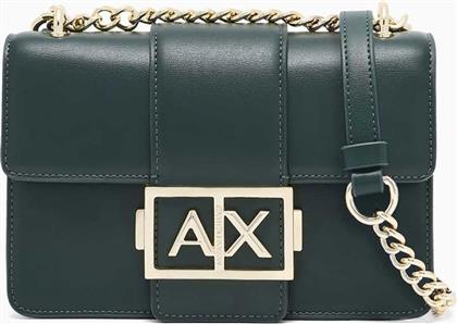 ΓΥΝΑΙΚΕΙΟ ΤΣΑΝΤΑΚΙ CROSSBODY ΜΕ ΜΕΤΑΛΛΙΚΟ ΛΟΓΟΤΥΠΟ - XW000071AF12039 ΠΡΑΣΙΝΟ ARMANI EXCHANGE