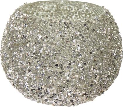 ΚΗΡΟΠΗΓΙΟ ΓΥΑΛΙΝΟ 11X8,5ΕΚ. STRASS SILVER 30532 (ΥΛΙΚΟ: ΓΥΑΛΙ, ΧΡΩΜΑ: ΑΣΗΜΙ ) - - LUMIERE-30532 ART ET LUMIERE