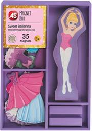 ΕΚΠΑΙΔΕΥΤΙΚΟΙ ΞΥΛΙΝΟΙ ΜΑΓΝΗΤΕΣ AS MAGNET BOX SWEET BALLERINA DRESS-UP 35 (3+ ΕΤΩΝ) AS COMPANY