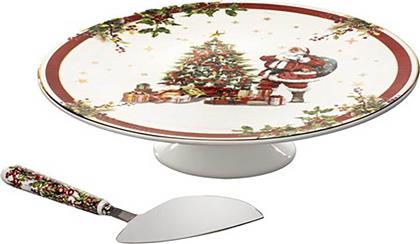 ΣΕΤ ΧΡΙΣΤΟΥΓΕΝΝΙΑΤΙΚΗ ΠΙΑΤΕΛΑ ΜΕ ΠΟΔΙ ΚΑΙ ΣΠΑΤΟΥΛΑ ΣΕΡΒΙΡΙΣΜΑΤΟΣ (2 ΤΕΜΑΧΙΑ) ''SPIRIT OF CHRISTMAS'' - 521137 ASHDENE