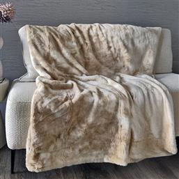 ΓΟΥΝΙΝΗ ΚΟΥΒΕΡΤΑ ΚΑΝΑΠΕ (130X170) HOME RABBIT FUR ΜΠΕΖ ASLANIS