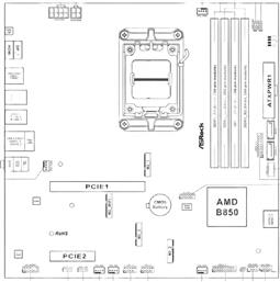 B850M PRO RS MOTHERBOARD MICRO ATX ΜΕ AMD AM5 SOCKET 90-MXBR6-A0UAYZ ASROCK
