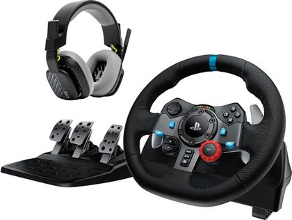 LOGITECH G G29 DRIVING FORCE ΤΙΜΟΝΙΕΡΑ ΜΕ ΠΕΤΑΛΙΑ HEADSET A10 BUNDLE ΓΙΑ PS5, PS4 ASTRO