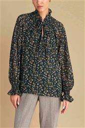 ATTRATIVO ΓΥΝΑΙΚΕΙΑ ΜΠΛΟΥΖΑ ΜΕ FLORAL PRINT ΚΑΙ ΦΙΟΓΚΟ - 9921697 ΜΑΥΡΟ ATTRATTIVO