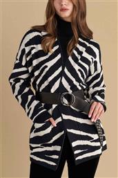 ATTRATIVO ΓΥΝΑΙΚΕΙΑ ΖΑΚΕΤΑ ΜΕ ΚΟΥΚΟΥΛΑ ΚΑΙ ANIMAL PRINT - 9P22946 ΜΑΥΡΟ ATTRATTIVO