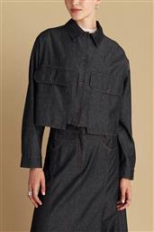 ATTRATIVO ΓΥΝΑΙΚΕΙΟ DENIM ΠΟΥΚΑΜΙΣΟ CROPPED - 91253611 ΜΑΥΡΟ ATTRATTIVO