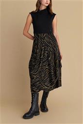ATTRATIVO ΓΥΝΑΙΚΕΙO MIDI ΑΜΑΝΙΚΟ ΦΟΡΕΜΑ ΜΕ ALL-OVER PRINT - 92240807 ΜΑΥΡΟ ATTRATTIVO