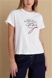 ATTRATIVO ΓΥΝΑΙΚΕΙΟ T-SHIRT ΜΕ LETTERING - 9921796 ΛΕΥΚΟ ATTRATTIVO