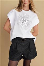 ATTRATIVO ΓΥΝΑΙΚΕΙΟ T-SHIRT ΜΕ ΣΤΡΑΣ - 9921811 ΛΕΥΚΟ ATTRATTIVO