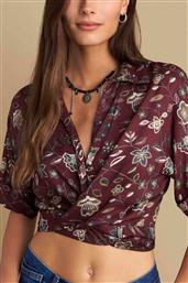 ATTRATIVO ΓΥΝΑΙΚΕΙΟ ΤΟΠ ΚΡΟΥΑΖΕ ΜΕ FLORAL PRINT CROPPED - 9921754 ΜΠΟΡΝΤΟ ATTRATTIVO