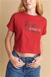 ΓΥΝΑΙΚΕΙΟ CROPPED T-SHIRT ΜΕ LETTERING - 9919295 ΚΟΚΚΙΝΟ ATTRATTIVO