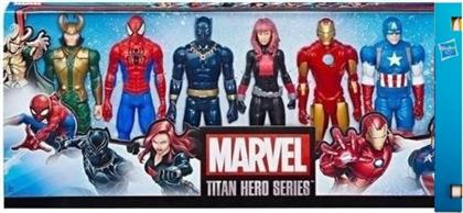 ΠΑΙΧΝΙΔΟΛΑΜΠΑΔΑ AVENGERS TITAN HEROES SERIES ΣΕΤ 7 ΦΙΓΟΥΡΕΣ 30ΕΚ. MULTIPACK E5178 MARVEL