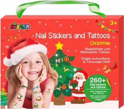NAIL STICKER & TATTOOS CHRISTMAS 3+ YEARS ΚΩΔ 60858 ΧΡΙΣΤΟΥΓΕΝΝΙΑΤΙΚΑ ΠΑΙΔΙΚΑ ΑΥΤΟΚΟΛΛΗΤΑ & ΠΡΟΣΩΡΙΝΑ ΤΑΤΟΥΑΖ 1 ΤΕΜΑΧΙΟ AVENIR