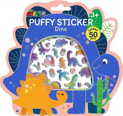 PUFFY STICKER ΔΙΑΣΚΕΔΑΣΤΙΚΑ ΤΡΙΣΔΙΑΣΤΑΤΑ ΑΥΤΟΚΟΛΛΗΤΑ ΔΕΙΝΟΣΑΥΡΩΝ ΓΙΑ ΠΑΙΔΙΑ ΑΠΟ 3 ΕΤΩΝ 3+ YEARS 50 ΤΕΜΑΧΙΑ, ΚΩΔ 60841 - DINO AVENIR