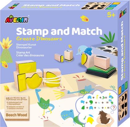 STAMP AND MATCH-CREATE DINOSAURS 60738 AVENIR