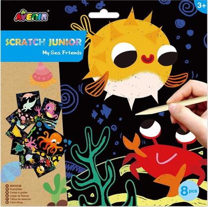 ΒΙΒΛΙΟ SCRATCH JUNIOR-ΜY SEA FRIENDS - ΠΟΛΥΧΡΩΜΟ AVENIR