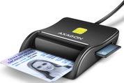 CRE-SM3SD USB SMART CARD & SD/MICROSD/SIM CARD FLATREADER AXAGON