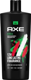 AFRICA 3 IN 1 BODY - FACE - HAIR WASH XXL ΣΑΜΠΟΥΑΝ - ΑΦΡΟΛΟΥΤΡΟ ΜΕ ΕΞΩΤΙΚΟ ΑΡΩΜΑ ΑΠΟ ΑΦΡΙΚΑΝΙΚΑ ΜΠΑΧΑΡΙΚΑ 700ML AXE