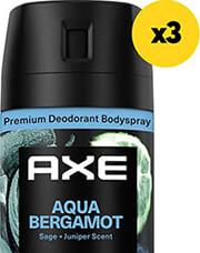 ΑΠΟΣΜΗΤΙΚΟ AQUA BERGAMOT 450ML (3X 150ML) AXE