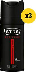 ΑΠΟΣΜΗΤΙΚΟ STR8 DEO SPRAY RED CODE 450ML(3X150ML) AXE