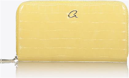 KATALINA ZIP WALLET RECYCLED MATERIAL (ΔΙΑΣΤΑΣΕΙΣ:19X10X2CM) 1101-1452-BUTTER601 YELLOW AXEL