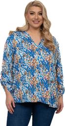 ΜΠΛΟΥΖΑ PLUS SIZE ΕΜΠΡΙΜΕ ΒΙΣΚΟΖ ΜΕ ΓΙΑΚΑ MULTICOLOR AXNARI