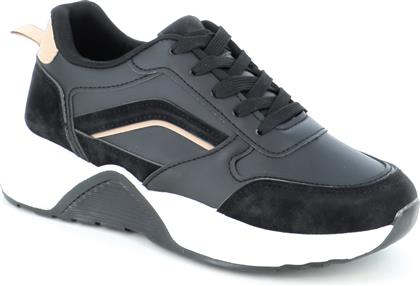 1730 ΓΥΝΑΙΚΕΙΟ ΥΠΟΔΗΜΑ SNEAKER, ΜΑΥΡΟ B SOFT