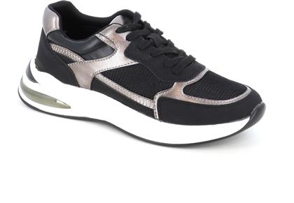 8062-06 ΓΥΝΑΙΚΕΙΟ ΥΠΟΔΗΜΑ SNEAKER, ΜΑΥΡΟ B SOFT