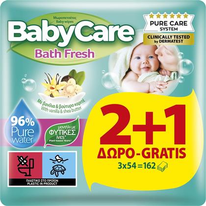 ΜΩΡΟΜΑΝΤΗΛΑ BATH FRESH 54 ΤΕΜΑΧΙΑ 2+1 ΔΩΡΟ BABYCARE