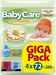 ΜΩΡΟΜΑΝΤΗΛΑ BABYCARE CHAMOMILE GIGA PACK 4X72ΤΜΧ BABYLINO