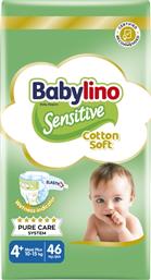 ΠΑΝΕΣ ΜΩΡΟΥ SENSITIVE COTTON SOFT NO4+ 46 ΤΕΜΑΧΙΑ BABYLINO