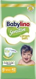 ΠΑΝΕΣ ΜΩΡΟΥ SENSITIVE COTTON SOFT NO5+ 42 ΤΕΜΑΧΙΑ BABYLINO