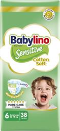 ΠΑΝΕΣ ΜΩΡΟΥ SENSITIVE COTTON SOFT NO6 38 ΤΕΜΑΧΙΑ BABYLINO