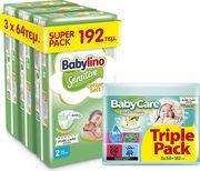 ΠΑΝΕΣ SENS (COTTON SOFT) SUP PACK N2/192 (3 ΣΥΣΚ.Χ64) ΔΩΡΟ BABY/RE BATH FRESH TRIPLE PACK BABYLINO