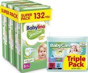 ΠΑΝΕΣ SENS (COTTON SOFT) SUP PACK N5 11-16KG/ 132ΤΕΜ ΔΩΡΟ BABYCARE BATH FRESH TRIPLE PACK BABYLINO