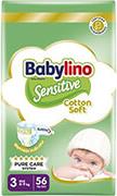 ΠΑΝΕΣ SENSITIVE COTTON SOFT ECONOMY NO3 4-9KG / 56ΤΕΜ. BABYLINO