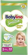 ΠΑΝΕΣ SENSITIVE COTTON SOFT ECONOMY NO5 11-16KG / 44ΤΕΜ. BABYLINO