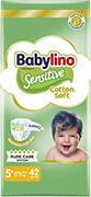 ΠΑΝΕΣ SENSITIVE COTTON SOFT ECONOMY NO5+ 12-17KG / 42ΤΕΜ. BABYLINO