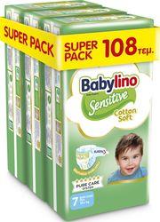 ΠΑΝΕΣ SENSITIVE COTTON SOFT SUPER PACK N7/108 ΤΕΜ (3 ΣΥΣΚ.Χ36) BABYLINO