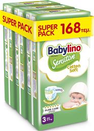 ΠΑΝΕΣ SENSITIVE SUPER PACK NO 3 (4-9 KG) 3 PACK (168 ΤΕΜ) BABYLINO