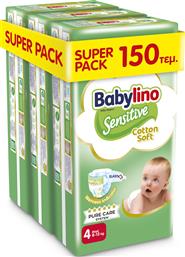 ΠΑΝΕΣ SENSITIVE SUPER PACK NO 4 (8-13 KG) 3 PACK (150 ΤΕΜ) BABYLINO