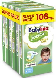 ΠΑΝΕΣ SENSITIVE SUPER PACK NO 7 (15+KG) 3 PACK (108ΤΕΜ) BABYLINO